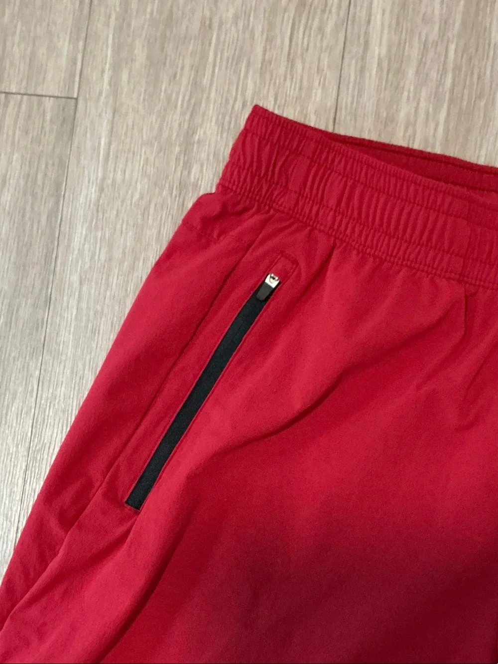 all in motion Red Men's Athletic Shorts with Zip Pockets